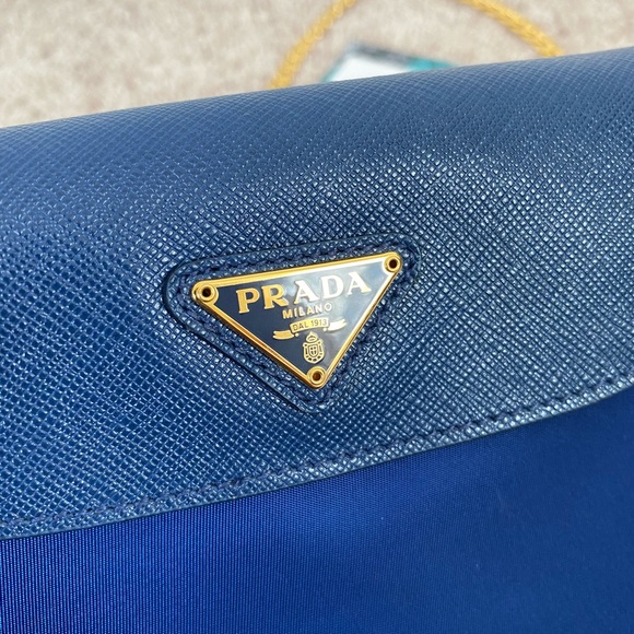 BNWT Authentic Prada Nylon Tessuto Chain Crossbody - Picture 4 of 7